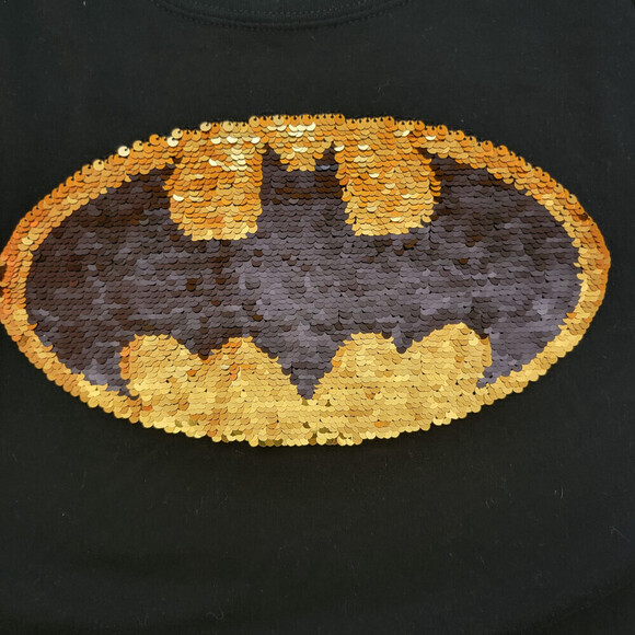 BATMAN Juniors Reversible Sequin Logo Sweatshirt - 2XL - Picture 3 of 7